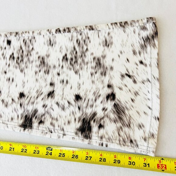 NWT Forever 21 Women's Brown & White Animal Print Flared Jeans Mid Rise Size 25 - Picture 12 of 14
